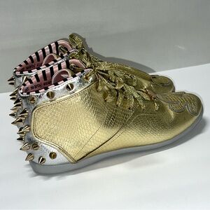 Melody Ehsani x Reebok Gold Studded Silver Lace LOVE sneakers trainers size‎ 10